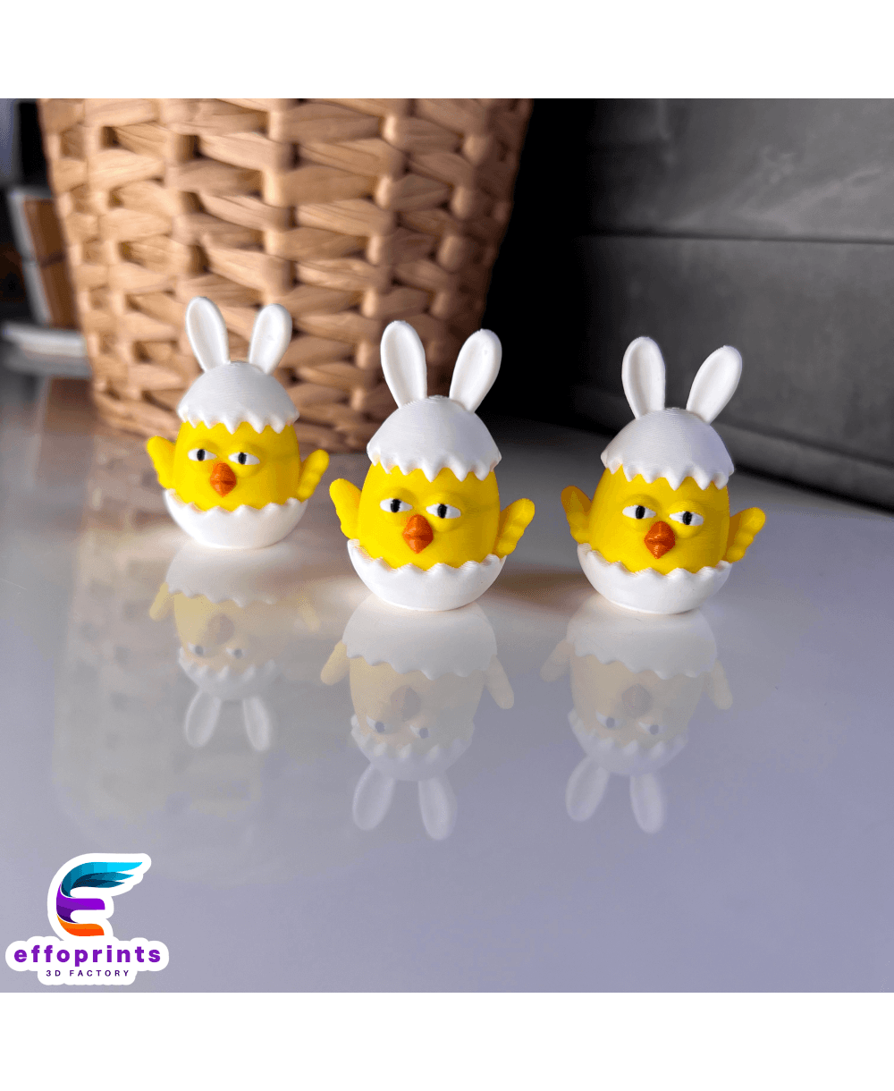 Easter Chick Egg No Support 3d model