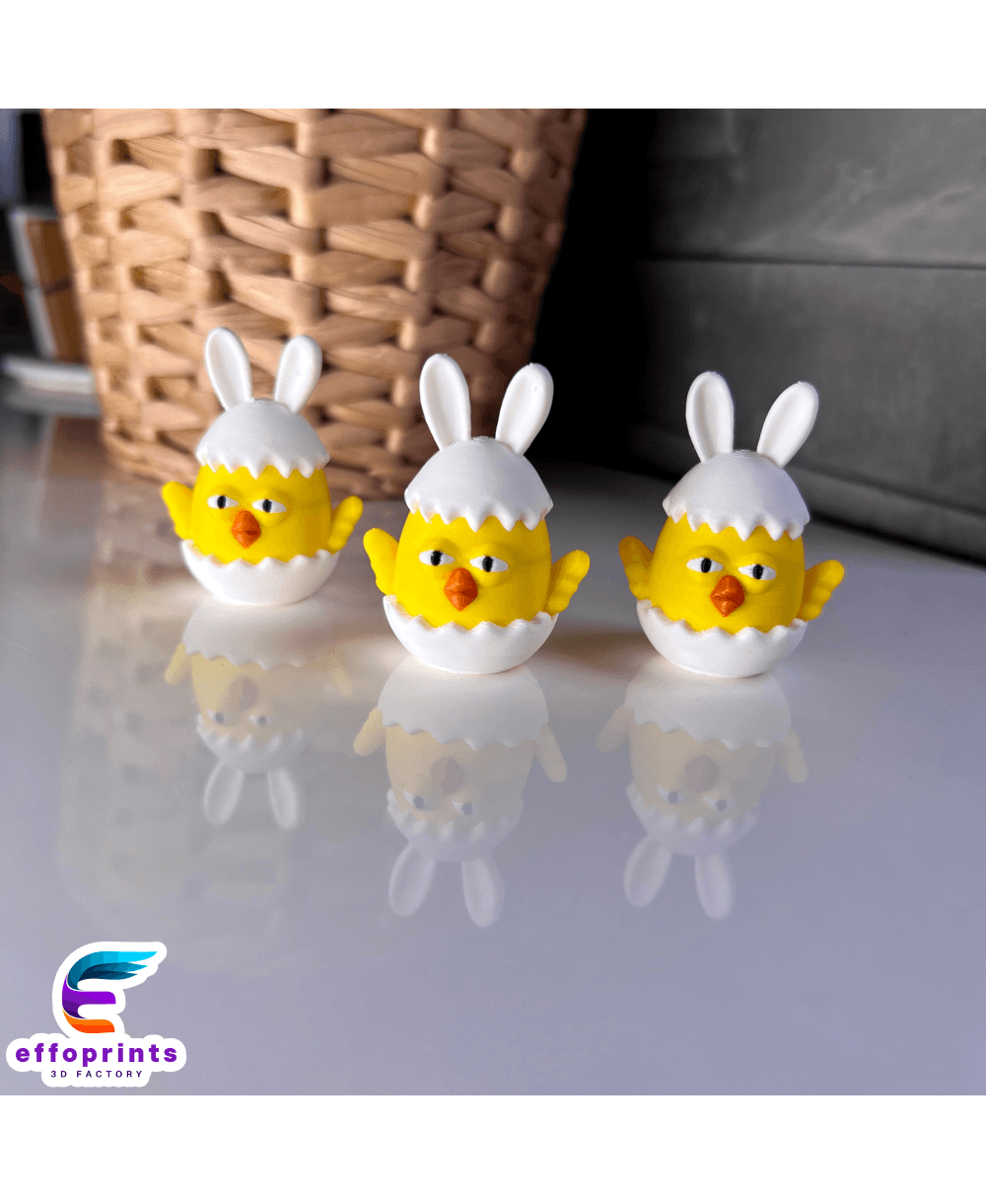 Easter Chick Egg No Support 3d model