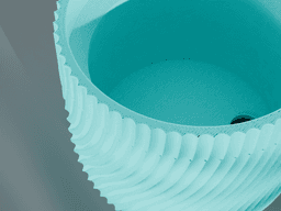 Kaze Planter Pot, Scalloped Reverse Bezier | Small, Medium, Large | Self Watering and Drip Tray 3d model