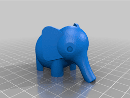 Elephant Curtain Rod Cap 3d model