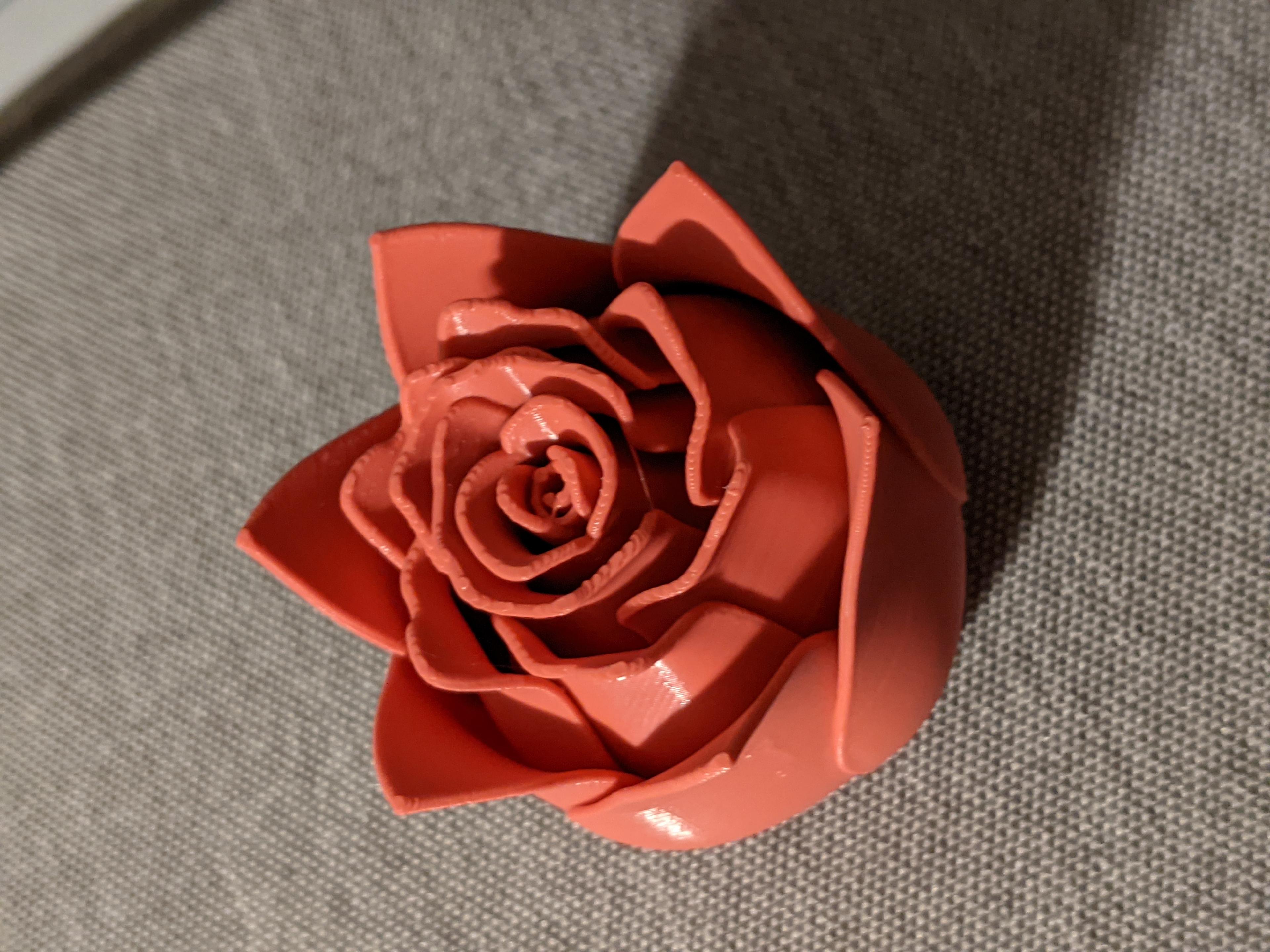 Rose1.stl - Worked great on the first try.  - 3d model
