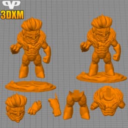 X-Men Sabretooth Chibi STL for 3D Printing ChibiSTL 3DXM 3d model