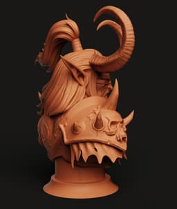 Illidan Stormrage Bust STL | Demon Hunter 3D Print | Warcraft Art 3d model