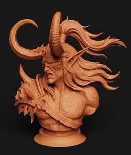 Illidan Stormrage Bust STL | Demon Hunter 3D Print | Warcraft Art 3d model