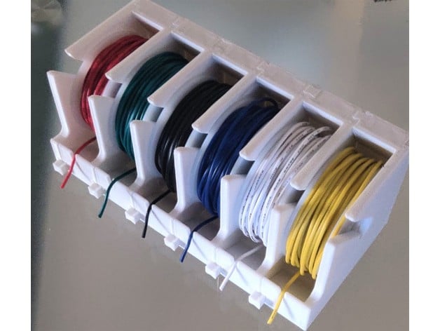 Modular Wire Spool Holder (100% Printable) 3d model