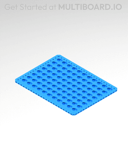 9x12 MU - Point Hole MU - MultiBoard Plate 3d model