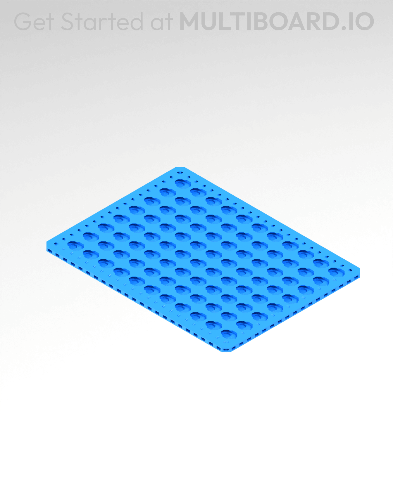 9x12 MU - Point Hole MU - MultiBoard Plate 3d model