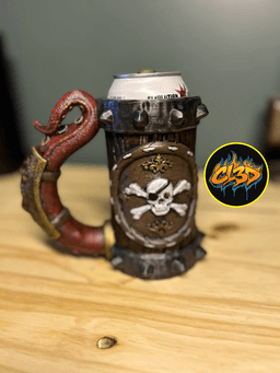 Pirate Tavern Stein Can Koozie with Siren Tentacle Handle 3d model
