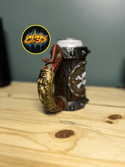 Pirate Tavern Stein Can Koozie with Siren Tentacle Handle 3d model