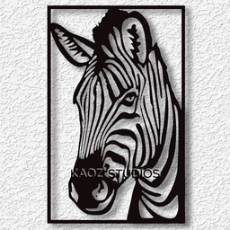 zebra wall art striped horse wall decor 3d model