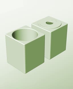 CS128-170-PStacking pierced module bin for modern home decor 3d model