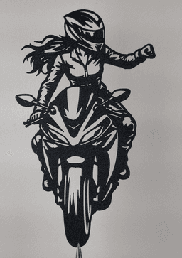 Motorcycle Couple Fist Bump Wall Art.stl 3d model