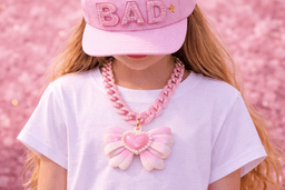 Coquette Bow Pendant STL | Heart Bow Charm | Cute Ribbon Necklace Pendant | Kawaii Keychain | 3D Pri 3d model