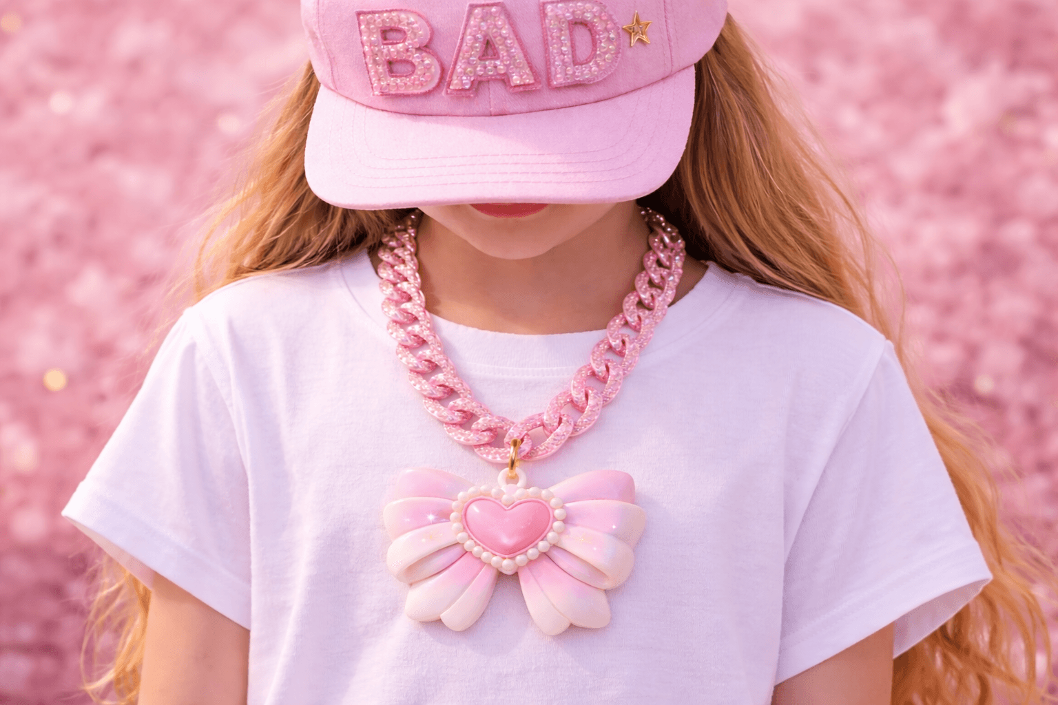 Coquette Bow Pendant STL | Heart Bow Charm | Cute Ribbon Necklace Pendant | Kawaii Keychain | 3D Pri 3d model