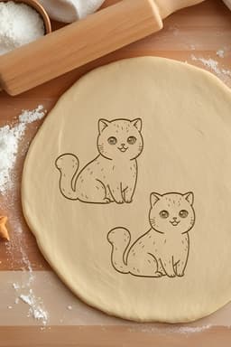 Cute Cat Cookie Cutter, Biscuit Cutter 3d model