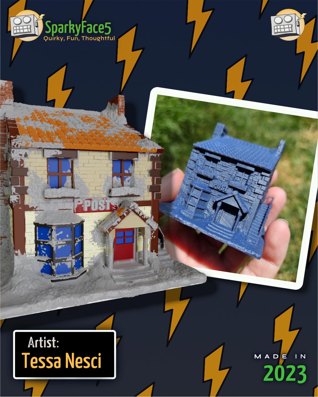 Christmas Village - Post Office 3d model