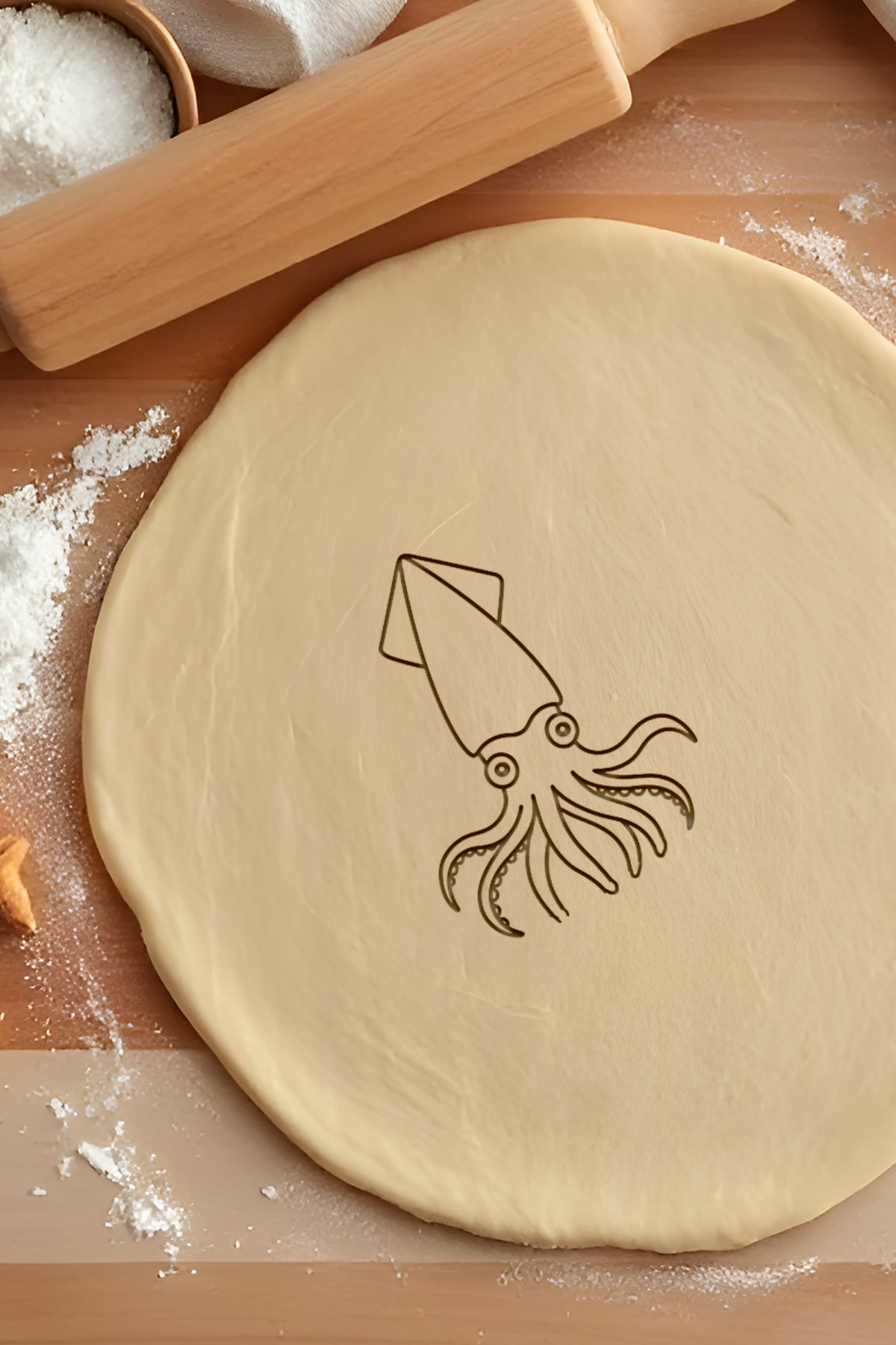 Cuttlefish Cookie Cutter, Biscuit Cutter 3d model