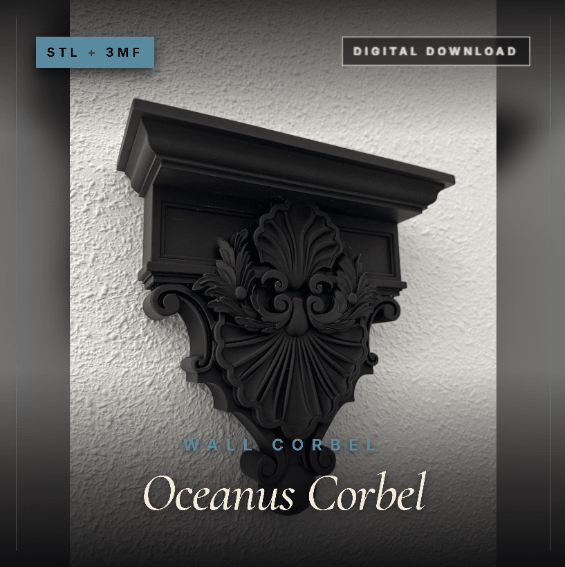 Oceanus Corbel Victorian Gothic Decor Dark Academia 3d model