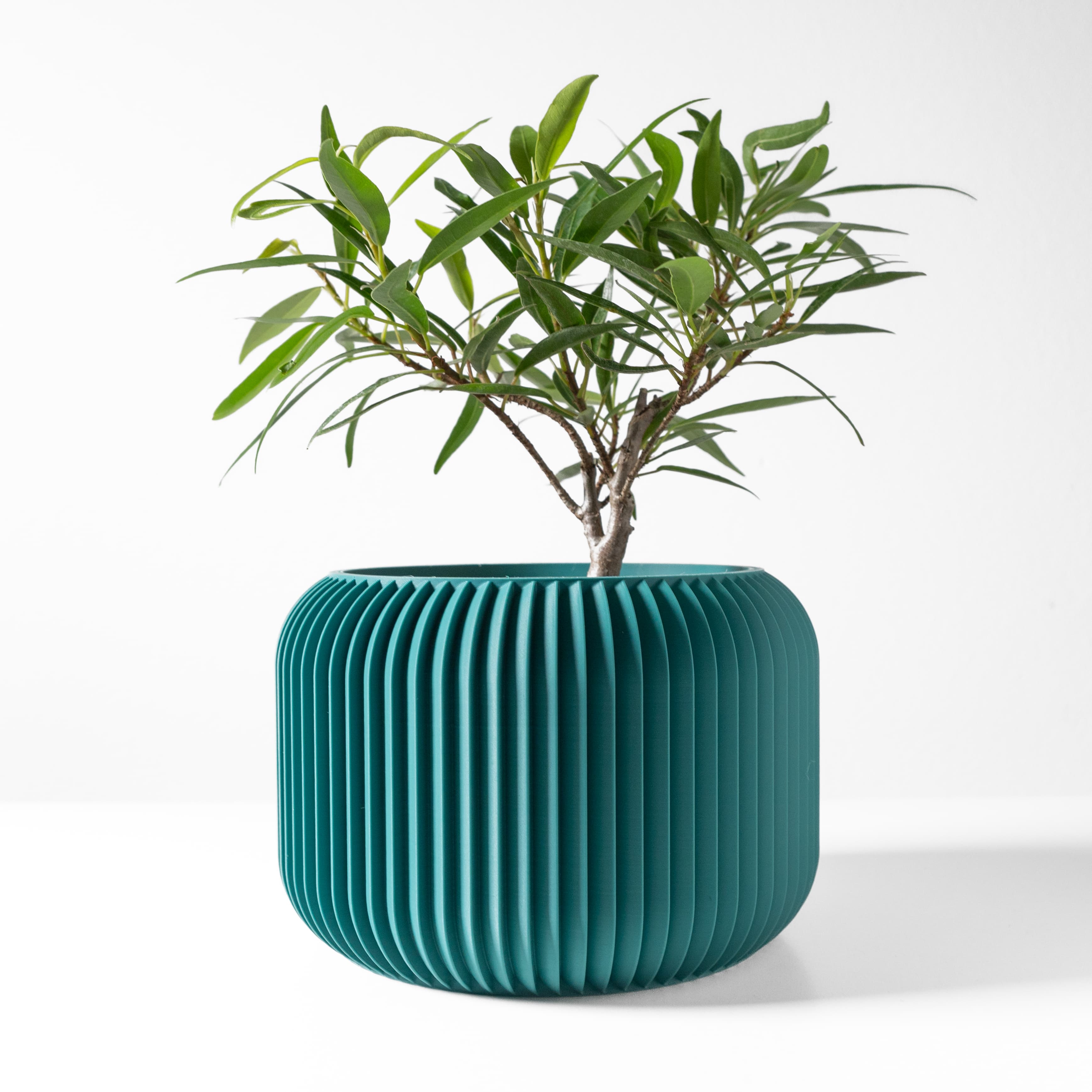 The Unis Planter Pot with Drainage Tray & Stand: Modern and Unique Home Decor for Plants 3d model