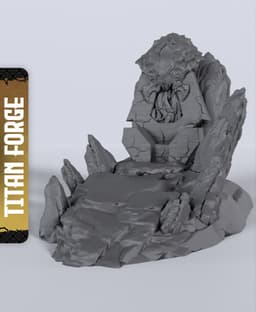 Everdark Throne Terrain - With Free Dragon - 5e DnD Inspired for RPG and Wargamers 3d model