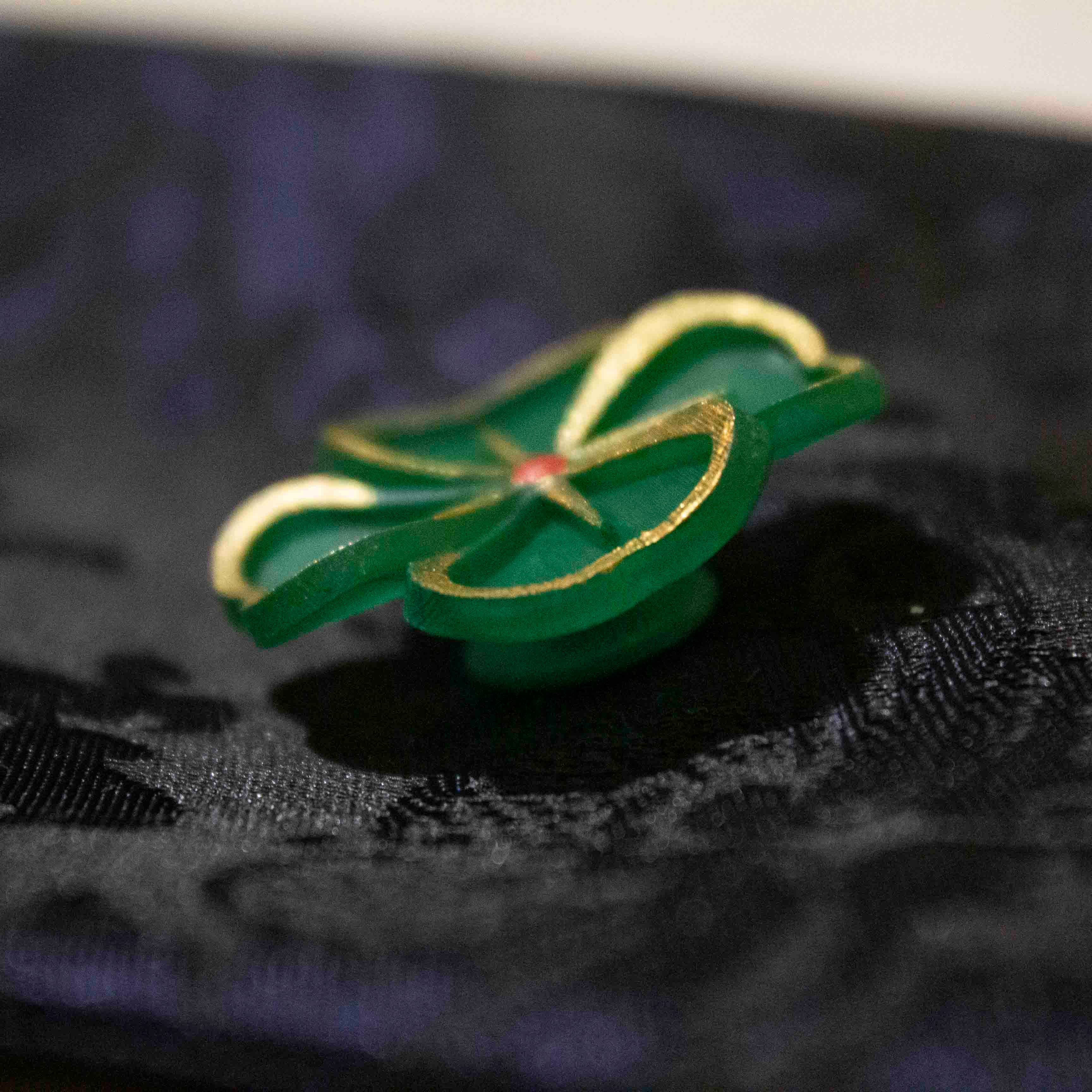 Remix of Four-leaf clover SHIRT CUFFLINK #stpatricksremix 3d model