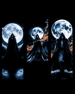 The figure that walks the crossroads at midnight - Set of bookmarks 3d model