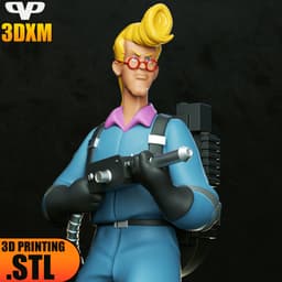 Ghostbuster Egon Spengler STL for 3D Printing ChibiSTL 3DXM 3d model