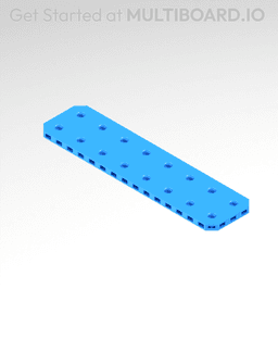 2x8 MU - Small Thread Offset MU - MultiBoard Plate 3d model