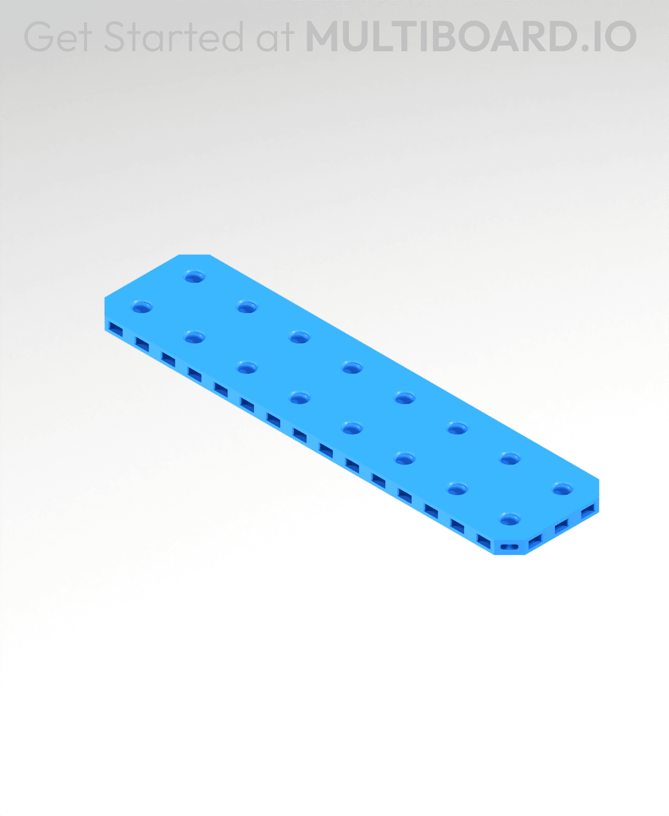 2x8 MU - Small Thread Offset MU - MultiBoard Plate 3d model