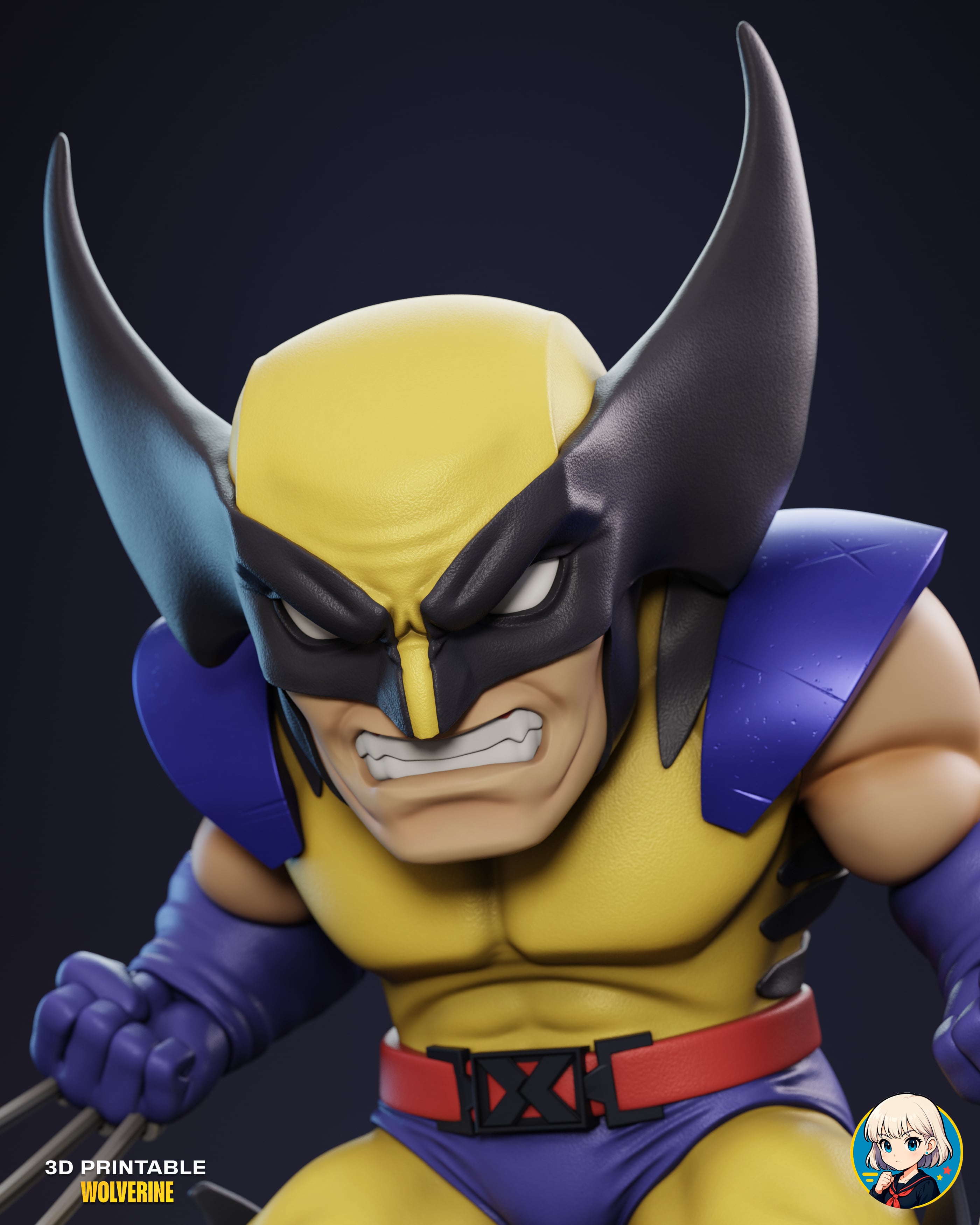 wolverine Chibi - Premium Collectible 3d model