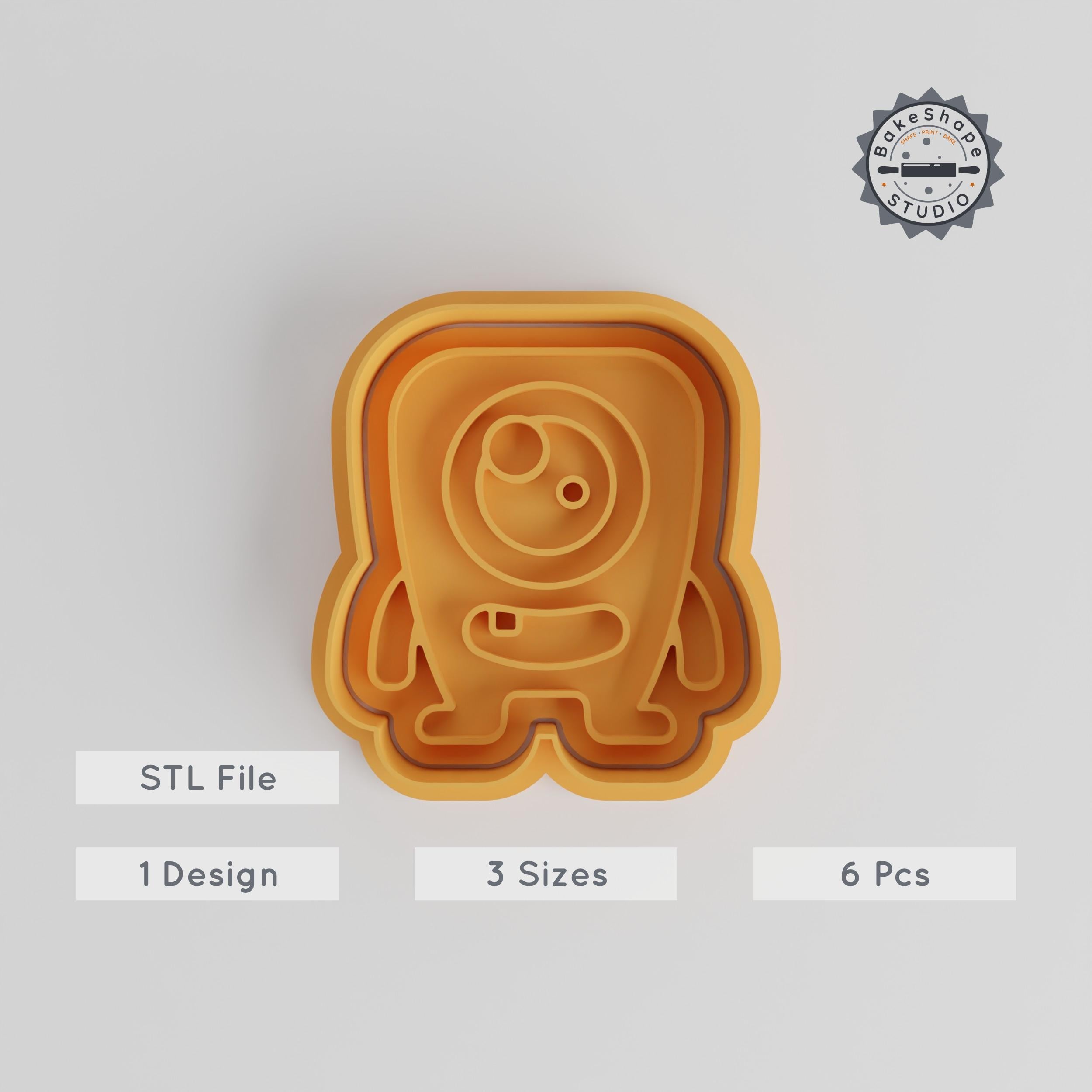 Large Eye Square Monster Cookie Cutter & Stamp Set, 3 Sizes, Cartoon Monster Baking Tool, Fondant & Cookie Decorating Bundle PRODUCT_3021 3d model