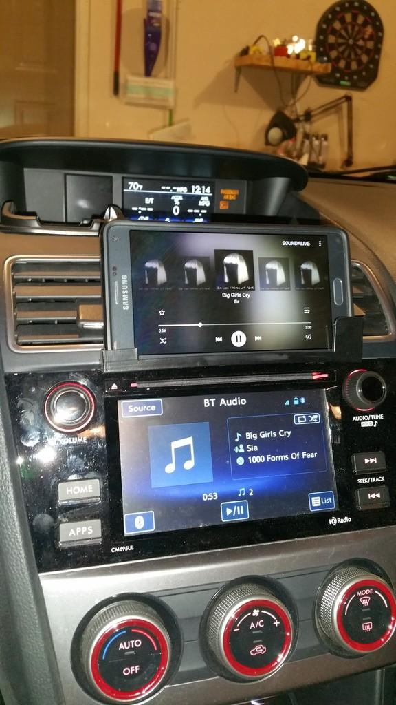 Subaru car phone holder remixed for Samsung Galaxy Note 4  3d model