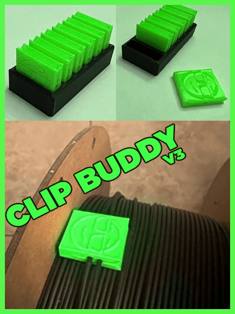 Clip Buddy - Filament Spool Clips and Organizer  3d model