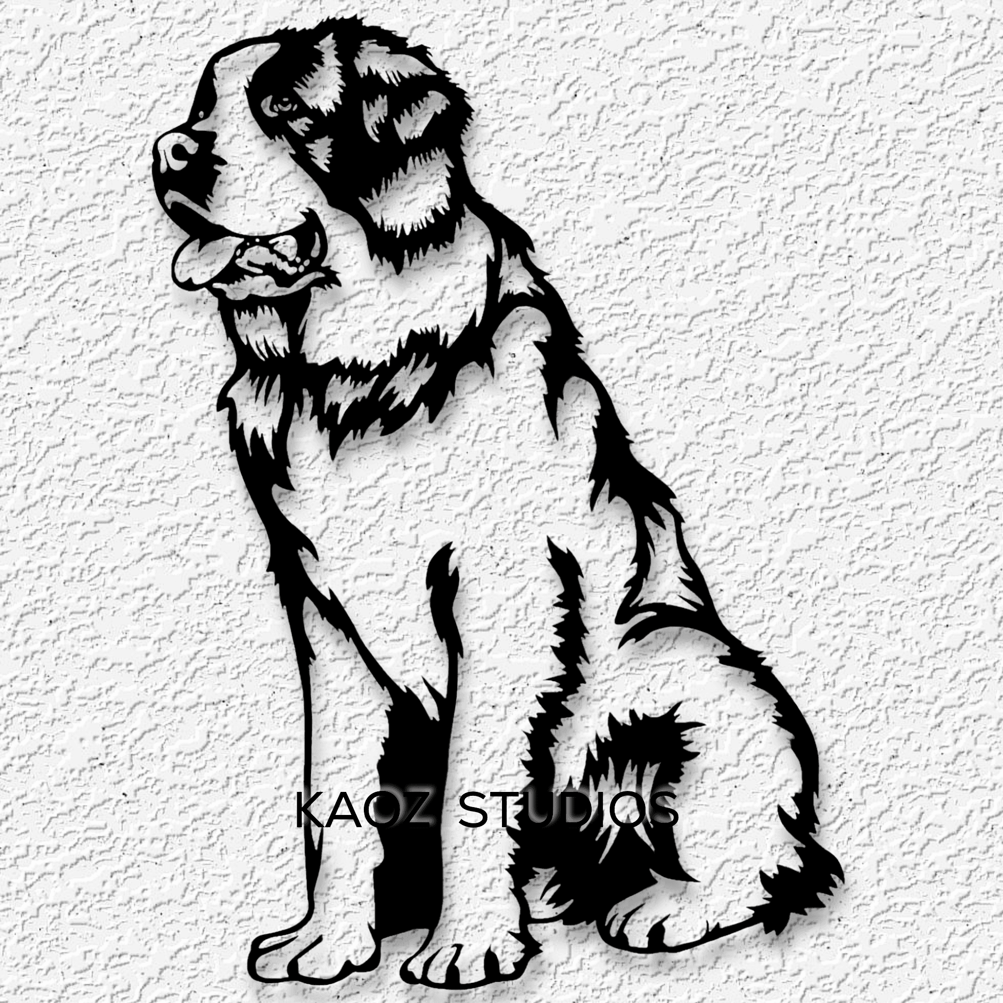 Saint Bernard wall art st. bernard decor dog decoration 3d model