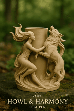 Vase Art β wolf organizer pot with wild instinct 3d model