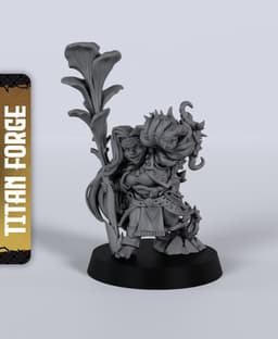 Dwarf Druid - With Free Dragon - 5e DnD Inspired for RPG and Wargamers 3d model