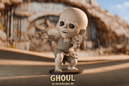 Fallout Ghoul Figurine – Post-Apocalyptic Wasteland Character 3d model