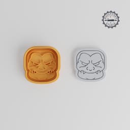 Monster Shape Cutter & Stamp Set, Halloween Cookie & Fondant Tools, 6-Piece, Scary Emoji & Horror Icon Designs, S/M/L Sizes PRODUCT_985 3d model