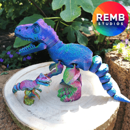 Flexi T-Rex Dinosaur | Articulated Trex NO support 3d model