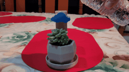 MINIMALIST POT WITH WATERING CLOUD 3d model