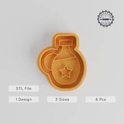 Teapot Shape Cutter & Stamp Set, Perfect for Cookies & Fondant, 3 Sizes, 6 Pieces, Drink Theme 3D Print STL Collection PRODUCT_5495 3d model