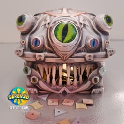 Mimic Chest - Dice & Jewelry Box - Flexi Print-in-Place - No Supports 3D Print STL/3MF 3d model