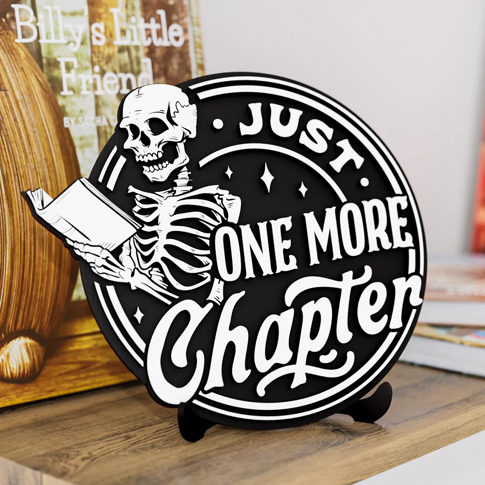 Book Nook Just One More Chapter - Library Sign 3d model
