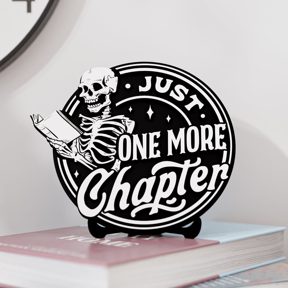 Book Nook Just One More Chapter - Library Sign 3d model
