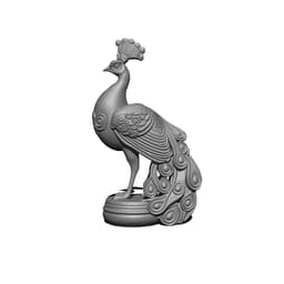 Peacock statue 3d model