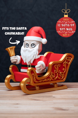 Santa's Sleigh - Christmas Kit | No Supports, No AMS, No Glue 3d model