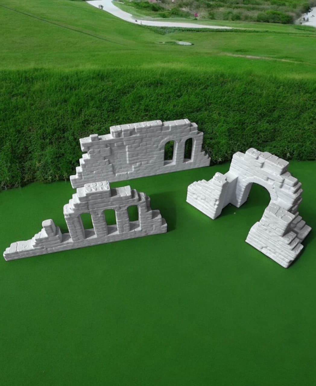 Ancient Stone Structure set of 3 3d model