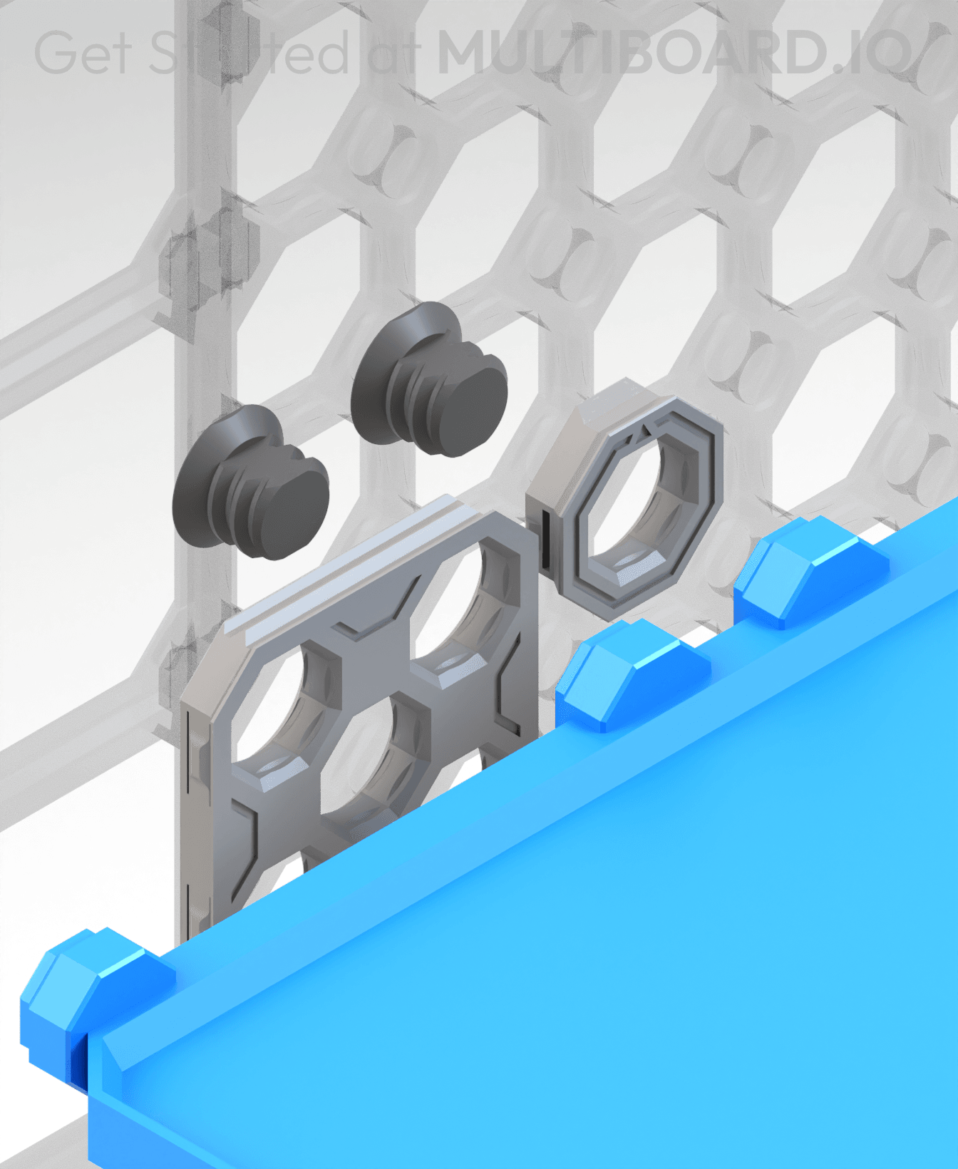 8x8 MU - Simple Bolt-Locked Shelf 3d model