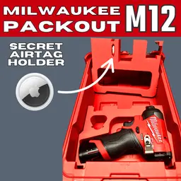 Milwaukee Packout Insert - M12 Impact & Drill - Batteries & Airtag 3d model