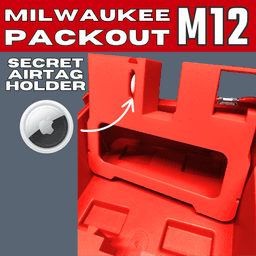 Milwaukee Packout Insert - M12 Impact & Drill - Batteries & Airtag 3d model